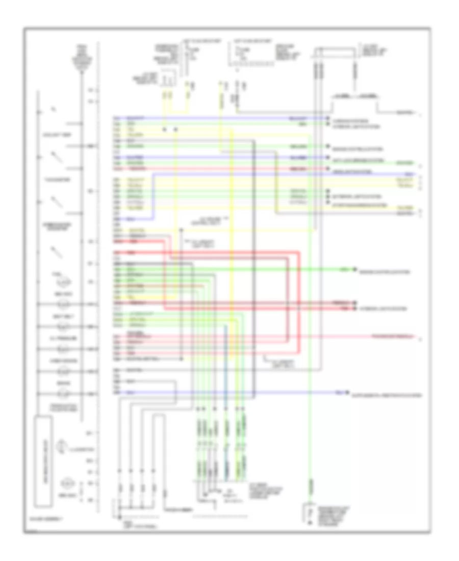 Instrument Cluster Wiring Diagram 1 of 2 for Honda Civic EX 1995