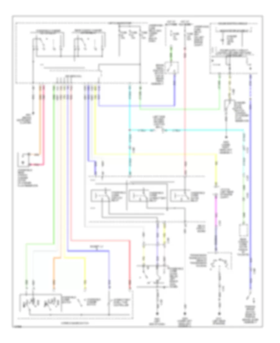 Электросхема передних стеклоочистителей дворников и омывателя лобового стекла для Honda CR-V EX-L 2014