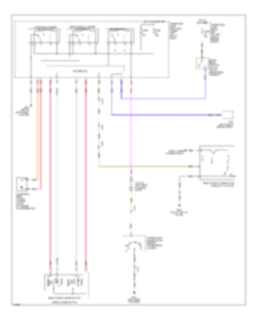 Электросхема заднего стеклоочистителя дворника и омывателя для Honda CR-V EX-L 2014