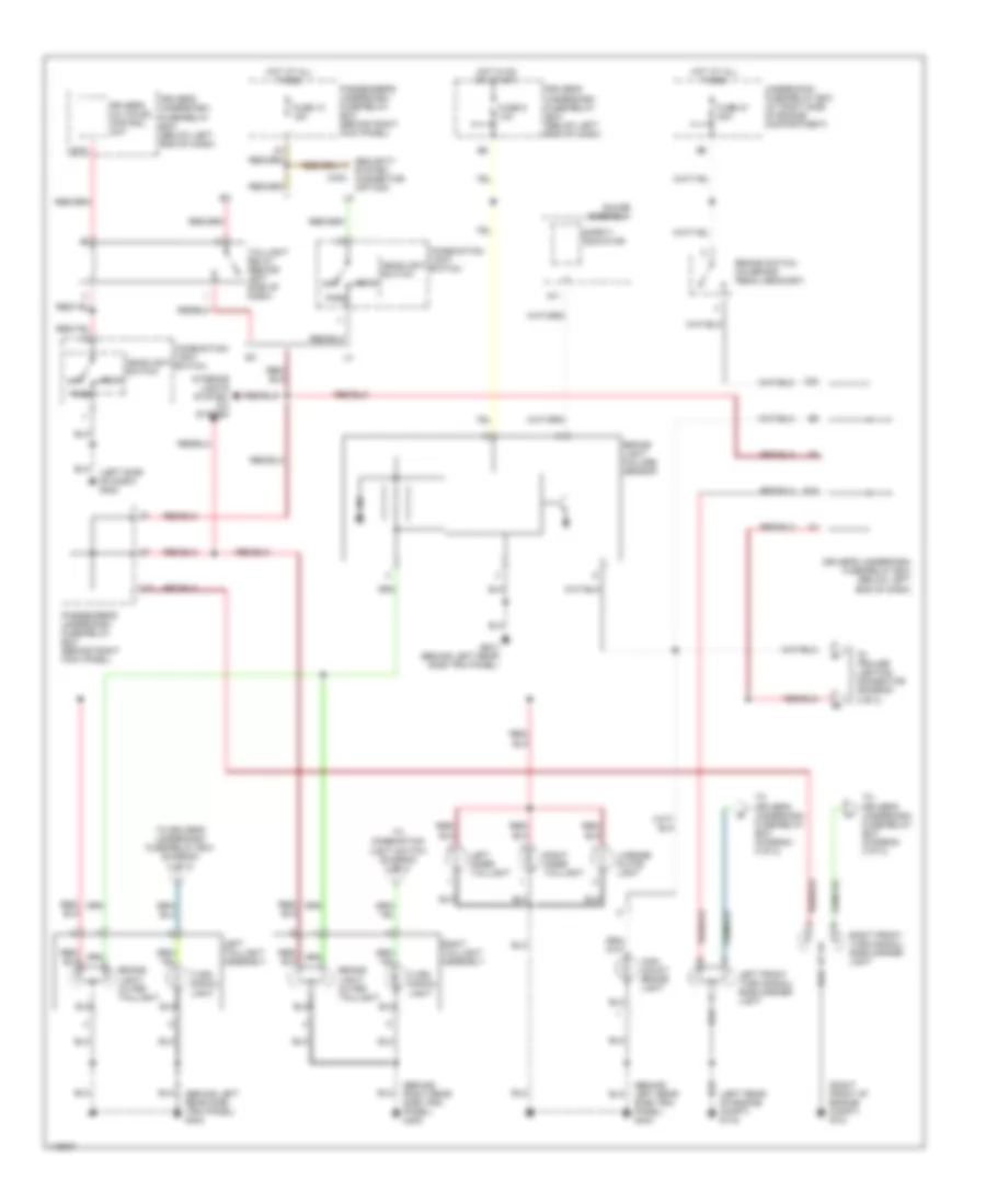 Exterior Lamps Wiring Diagram (1 of 2) for Honda Odyssey LX 1999