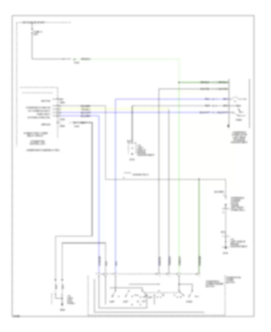 Электросхема передних стеклоочистителей дворников и омывателя лобового стекла для Honda Civic LX 1995