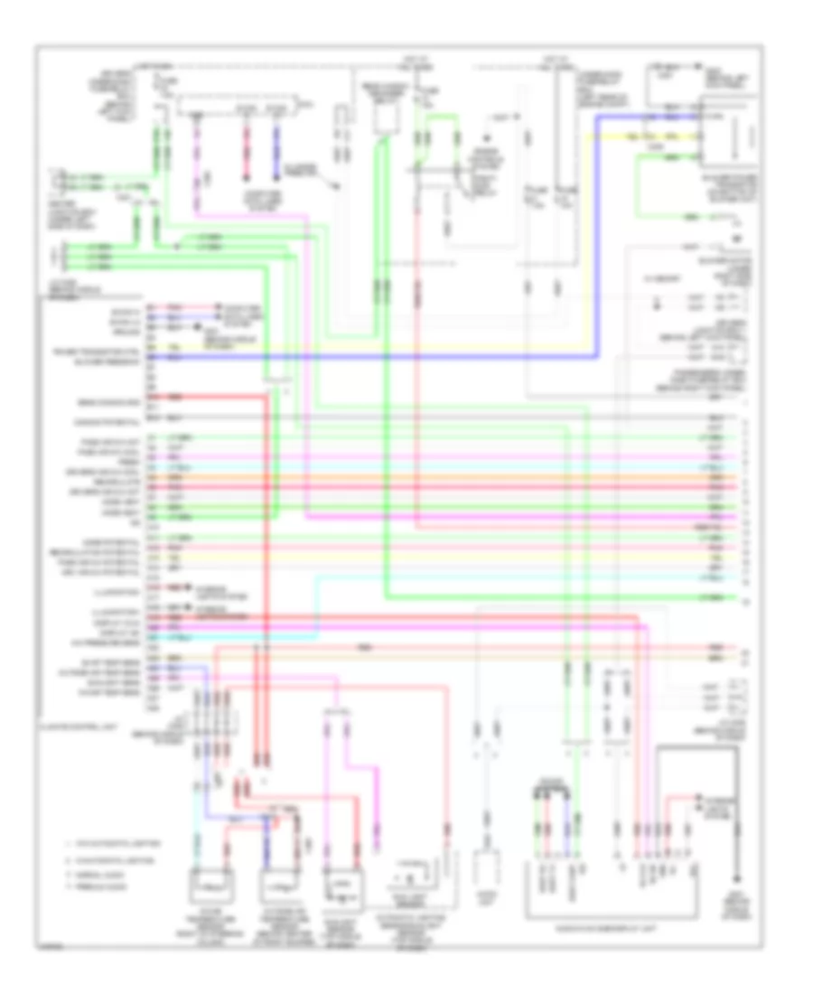 3.5L, Automatic AC Wiring Diagram, without Navigation (1 of 2) for Honda Accord SE 2011