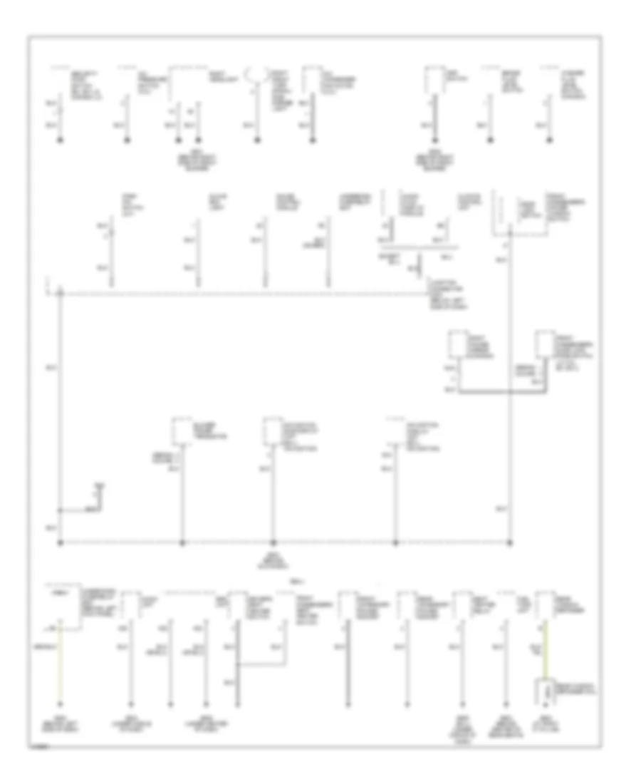 Ground Distribution Wiring Diagram, Except Hybrid (3 of 4) for Honda Accord EX 2006