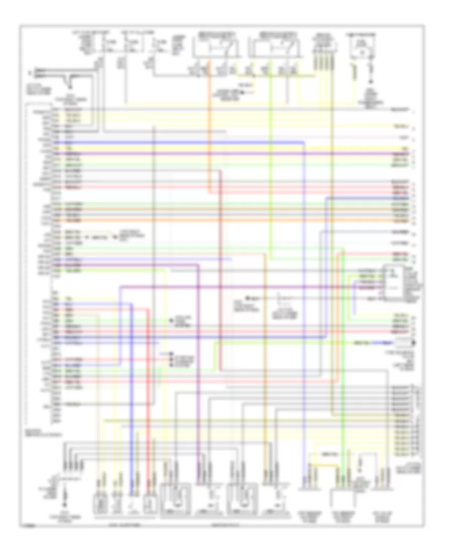 1.7L, Engine Performance Wiring Diagram, Except HX  GX (1 of 3) for Honda Civic Si 2003
