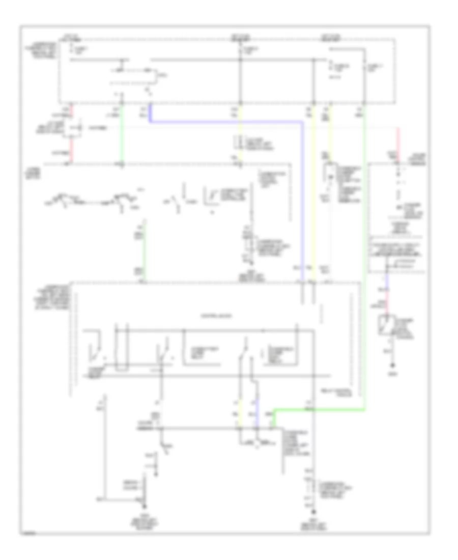 Электросхема стеклоочистителя, дворников и омывателя, Кроме Гибрида для Honda Accord DX 2005