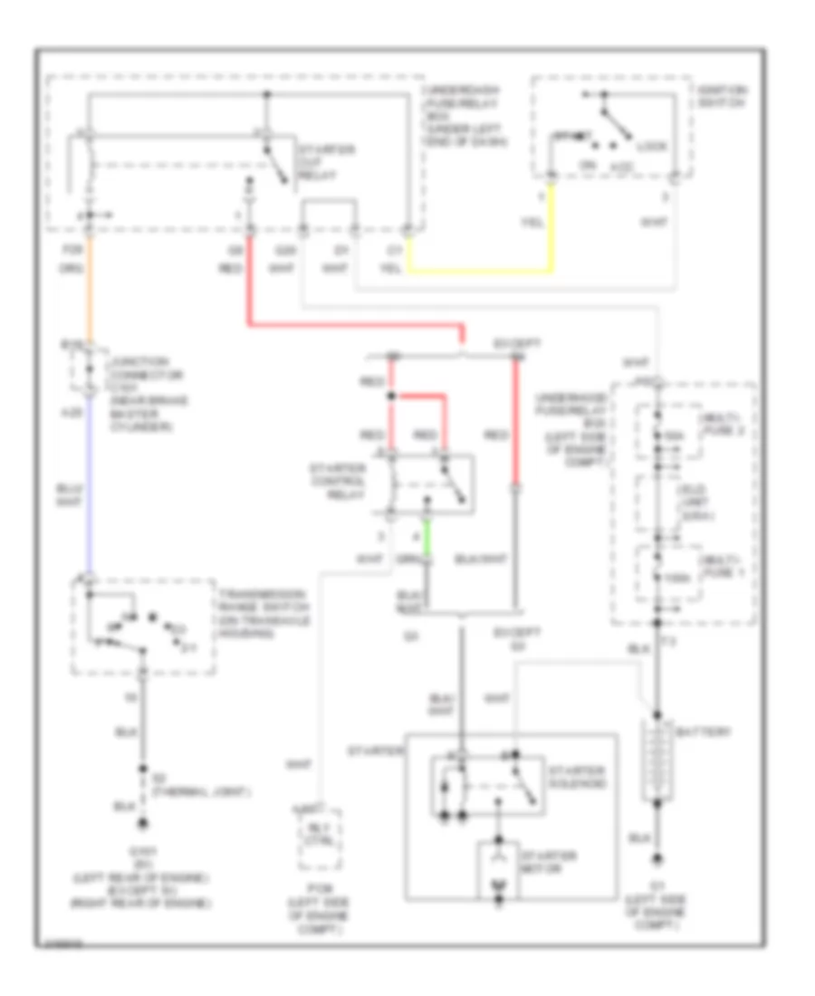 Starting Wiring Diagram, AT Except Hybrid for Honda Civic Si 2009