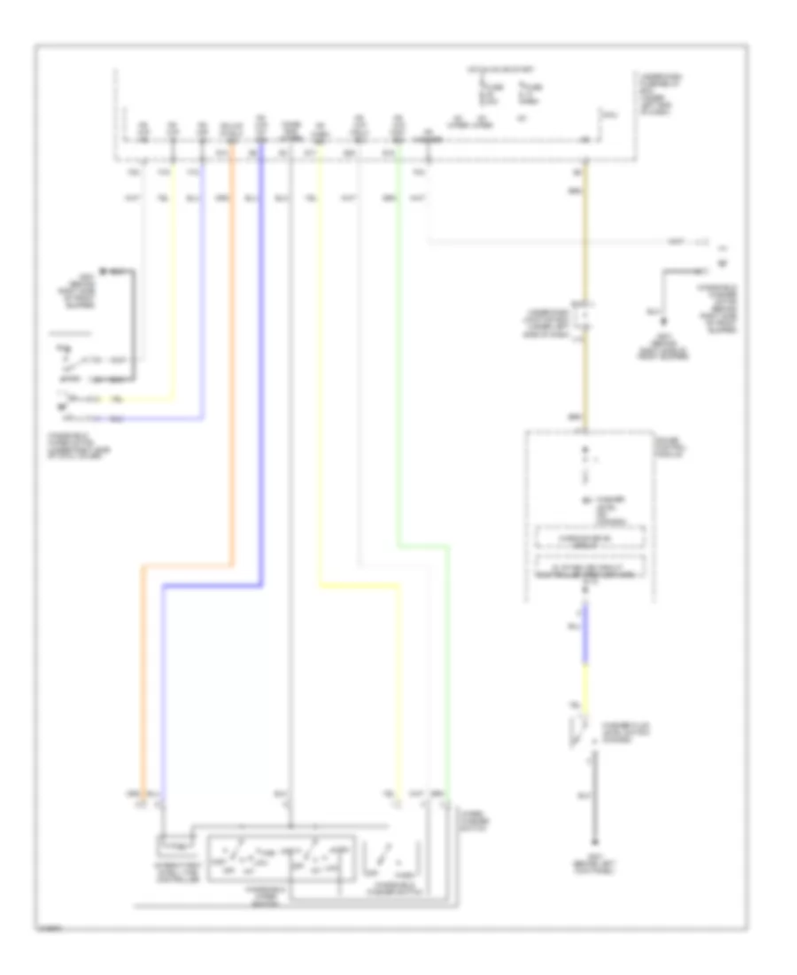 Электросхема передних стеклоочистителей дворников и омывателя лобового стекла, Гибрид для Honda Civic Si 2009
