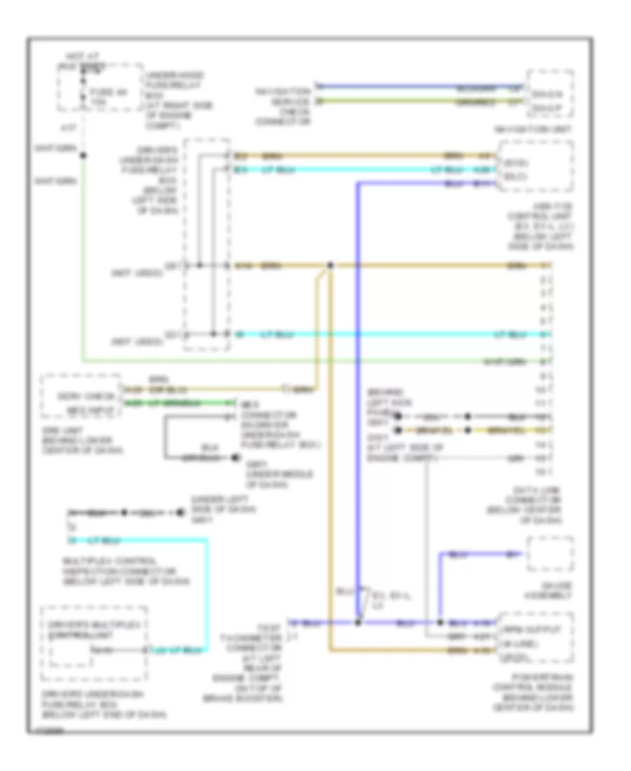Computer Data Lines Wiring Diagram for Honda Odyssey LX 2004