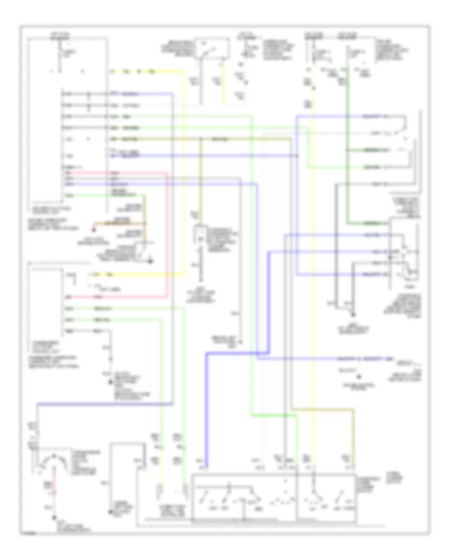 Электросхема передних стеклоочистителей дворников и омывателя лобового стекла для Honda Odyssey LX 2004