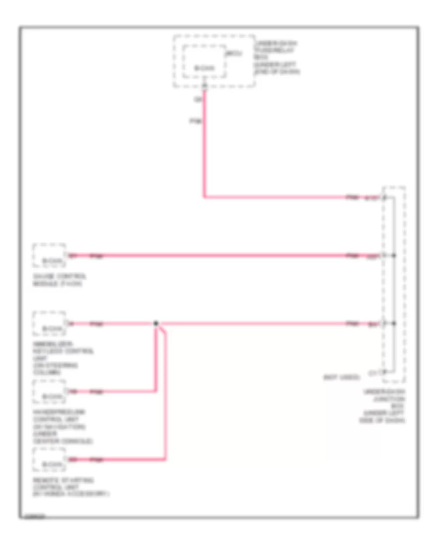 B CAN Wiring Diagram Except Hybrid for Honda Civic DX 2011