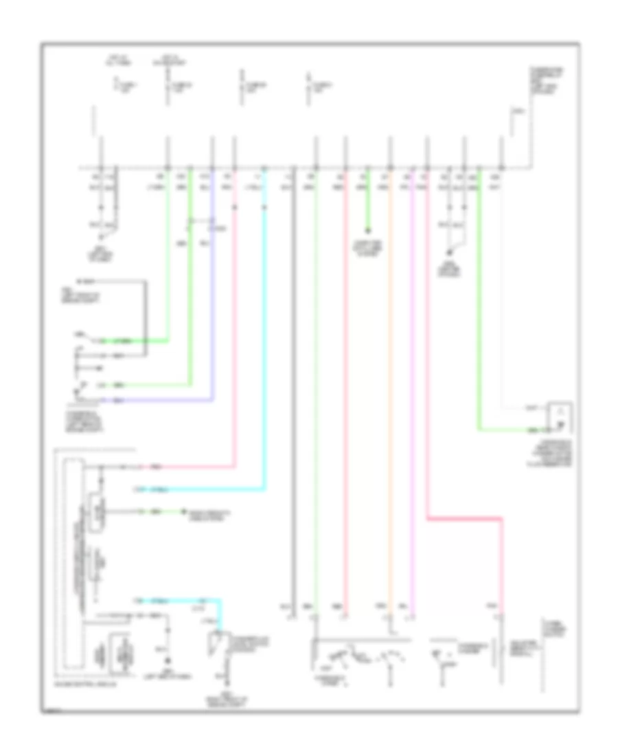 Электросхема передних стеклоочистителей дворников и омывателя лобового стекла для Honda CR-Z 2014