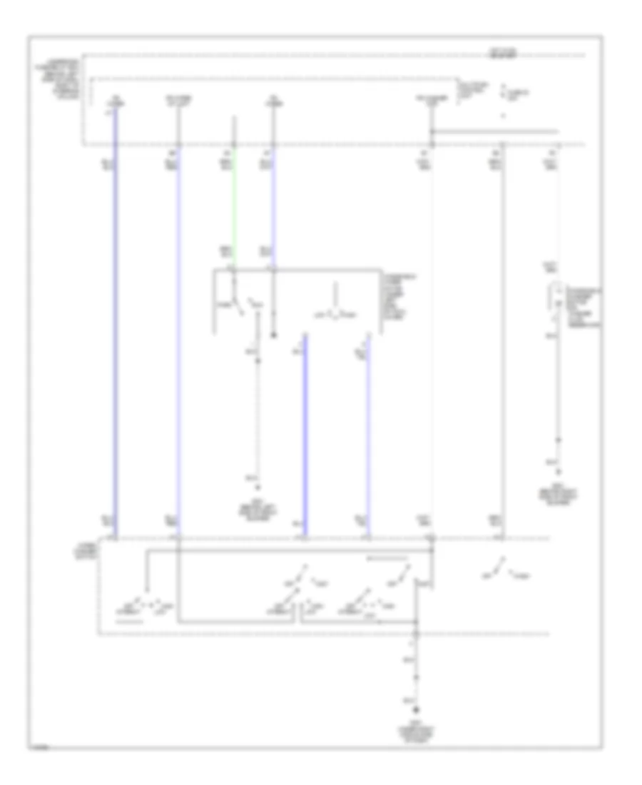 Электросхема передних стеклоочистителей дворников и омывателя лобового стекла для Honda Element DX 2003