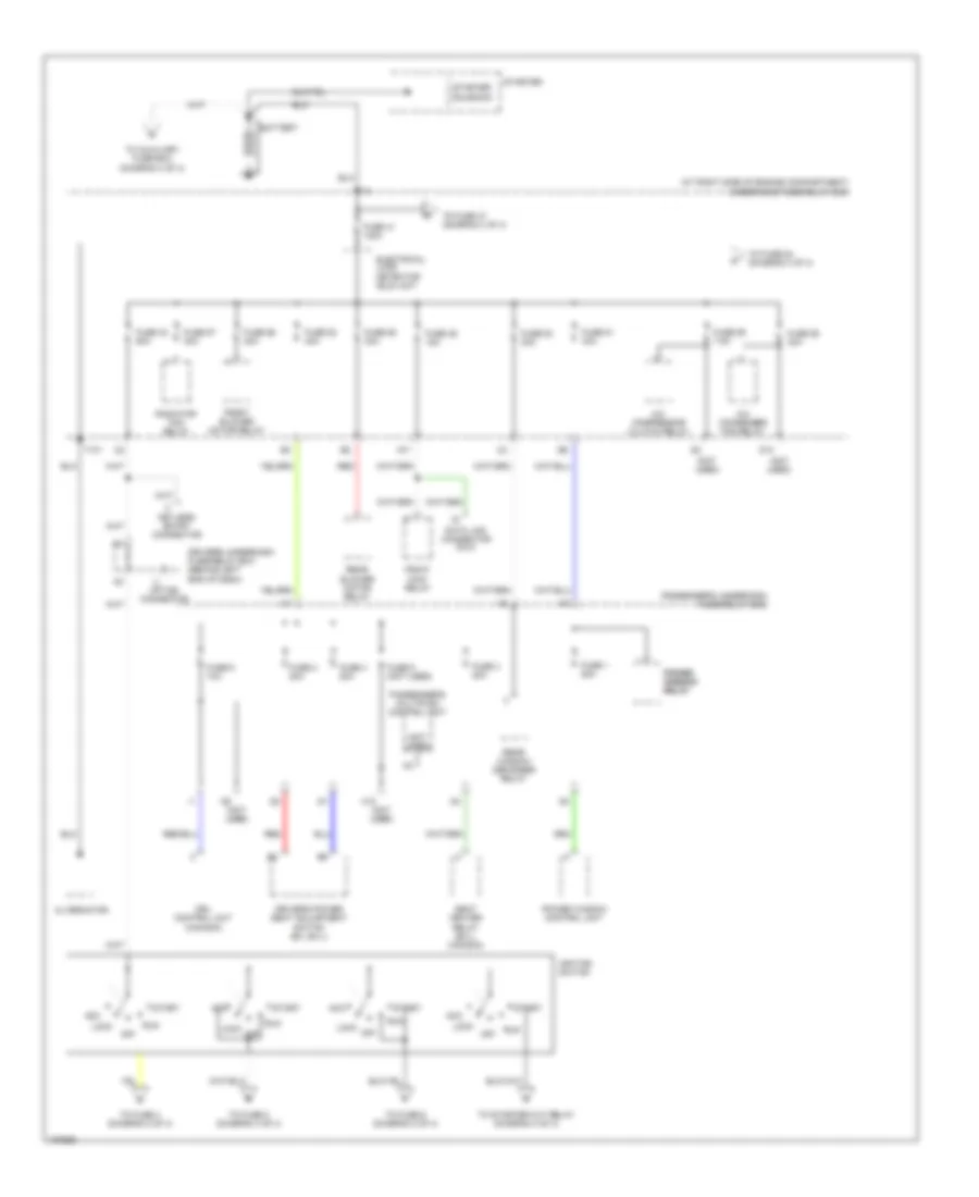 Power Distribution Wiring Diagram 1 of 4 for Honda Pilot EX 2004