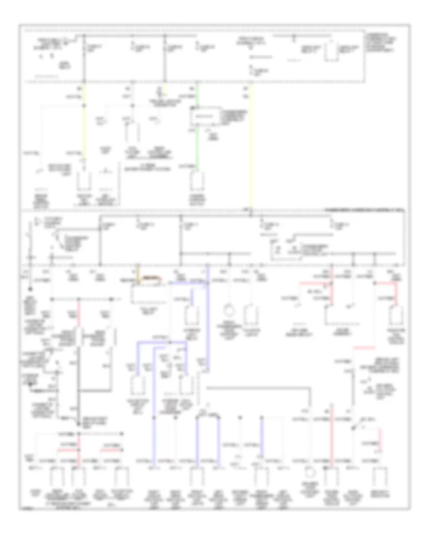 Power Distribution Wiring Diagram 3 of 4 for Honda Pilot EX 2004