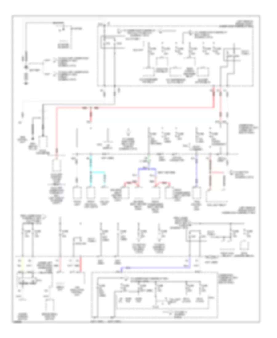 Power Distribution Wiring Diagram Hybrid 1 of 5 for Honda Civic EX 2011