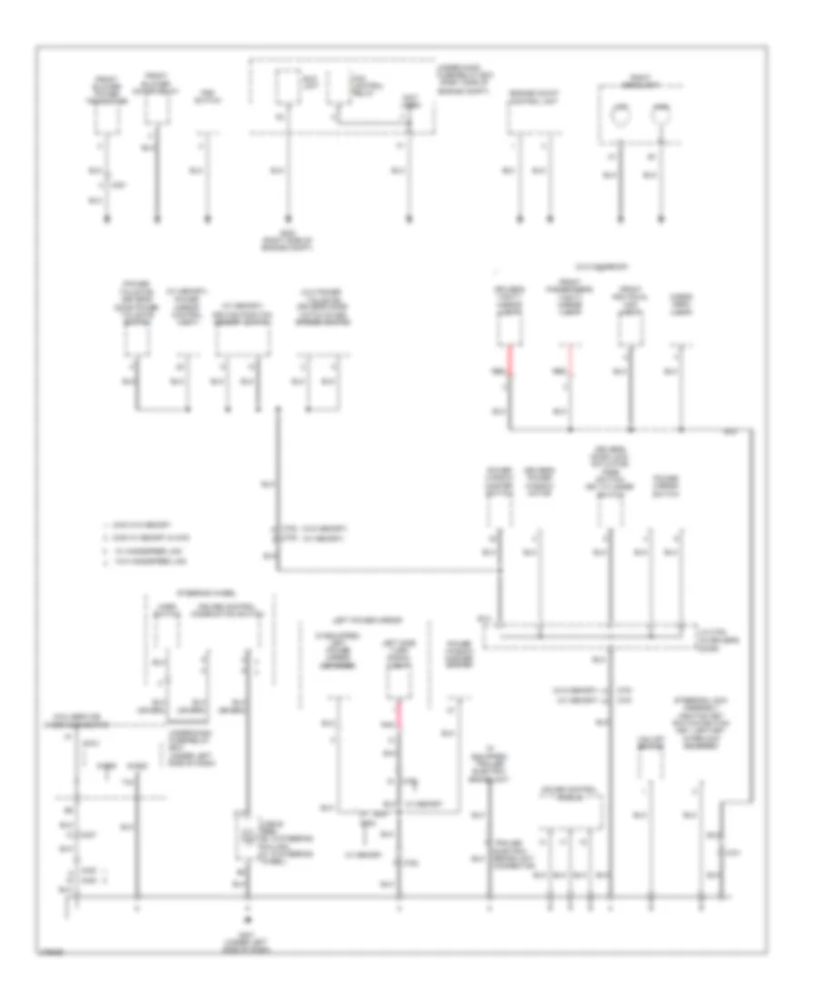 Ground Distribution Wiring Diagram 2 of 5 for Honda Pilot EX 2012
