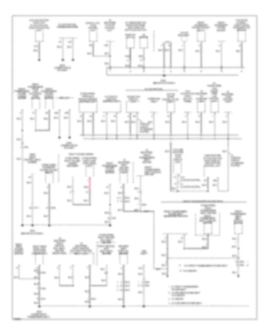 Ground Distribution Wiring Diagram (3 of 5) for Honda Pilot EX 2012