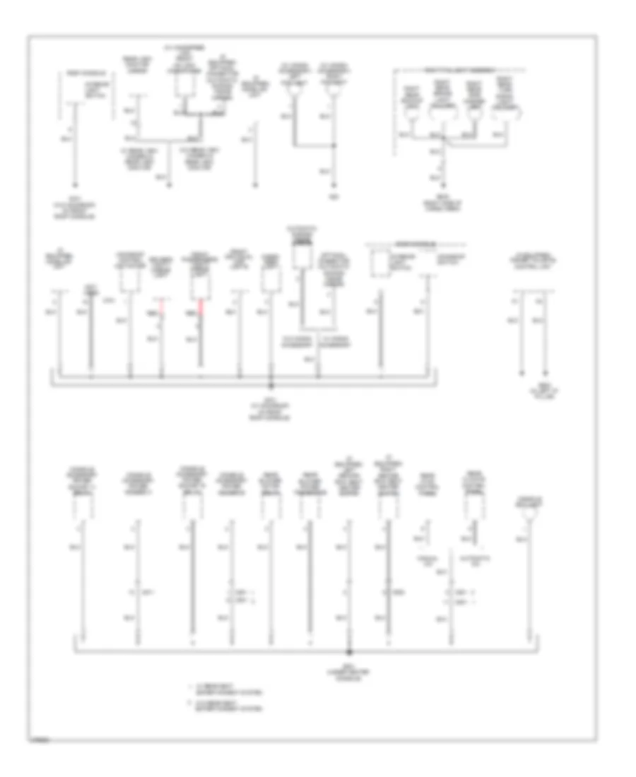 Ground Distribution Wiring Diagram 5 of 5 for Honda Pilot EX 2012