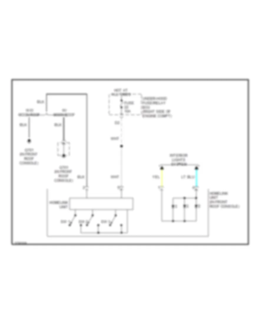 Home Link Remote Control Wiring Diagram for Honda Pilot EX 2012