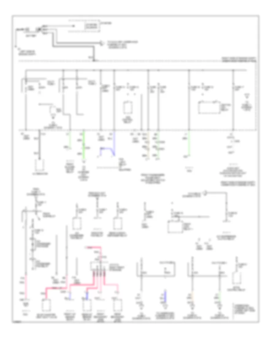 Power Distribution Wiring Diagram 1 of 9 for Honda Pilot EX 2012