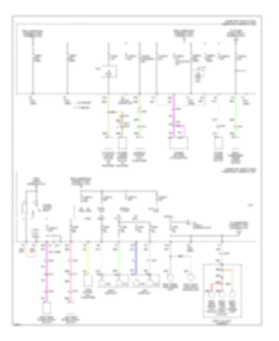 Power Distribution Wiring Diagram (5 of 9) for Honda Pilot EX 2012