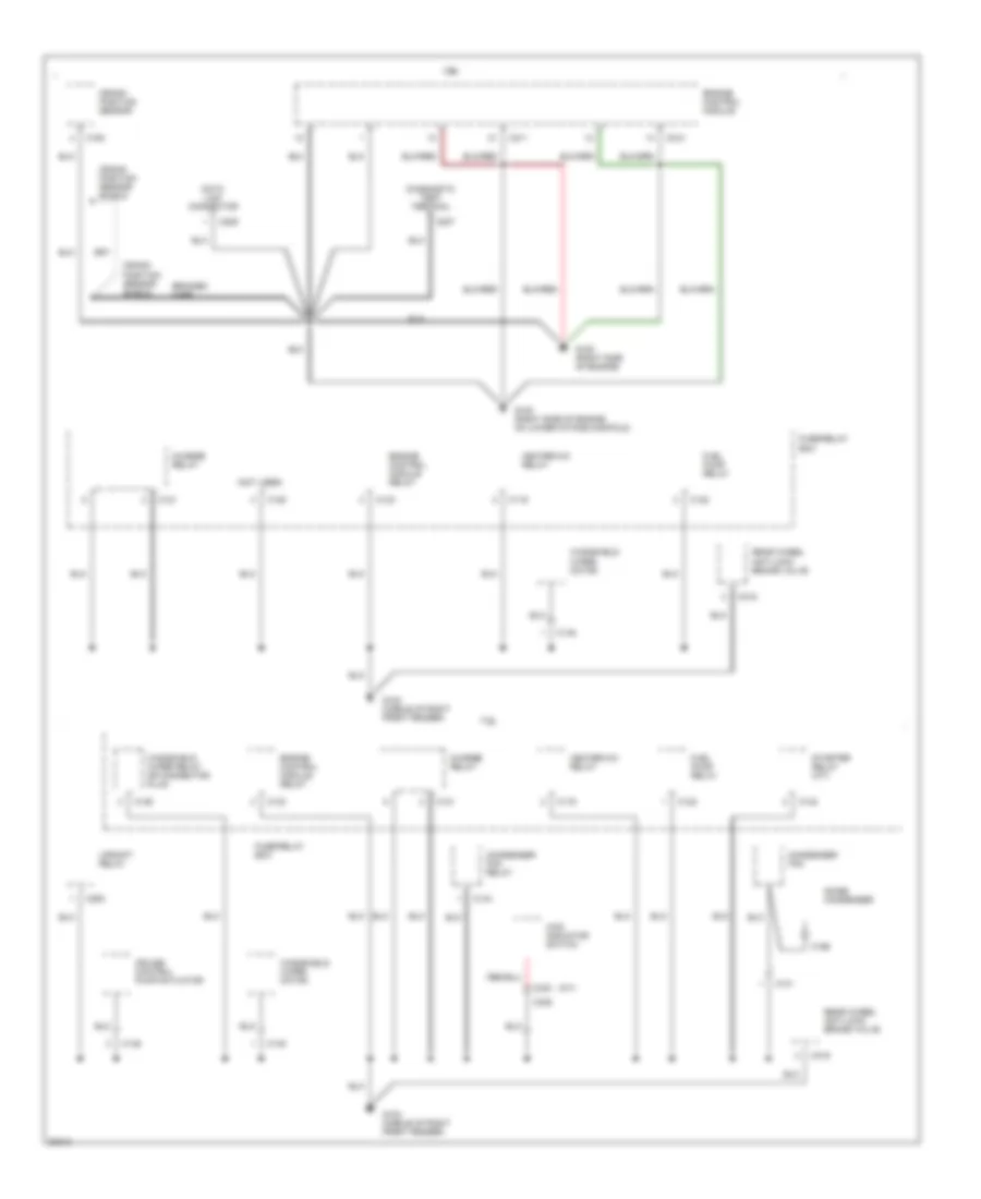 Ground Distribution Wiring Diagram, Early Production (2 of 4) for Honda Passport DX 1995