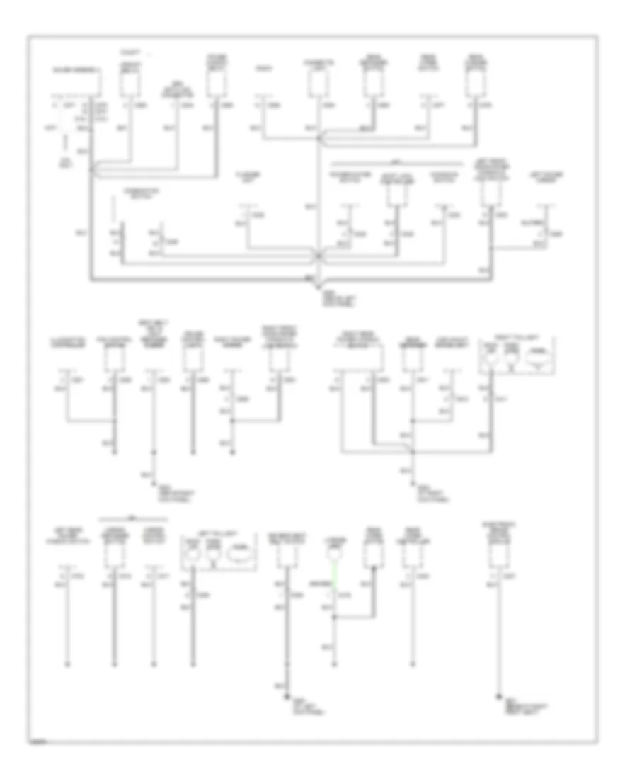 Ground Distribution Wiring Diagram, Late Production (3 of 3) for Honda Passport DX 1995