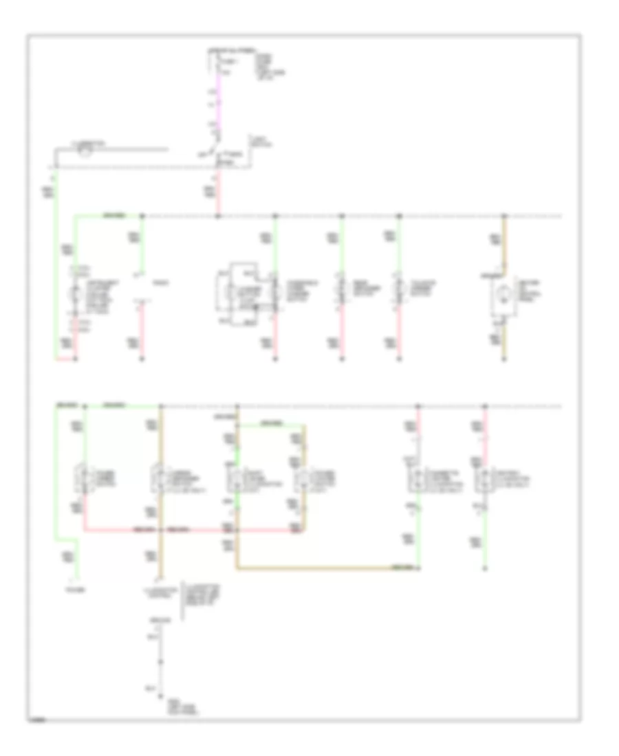 Interior Light Wiring Diagram, Early Production (2 of 2) for Honda Passport DX 1995