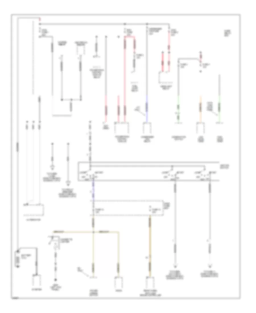 Power Distribution Wiring Diagram, Early Production (2 of 5) for Honda Passport DX 1995