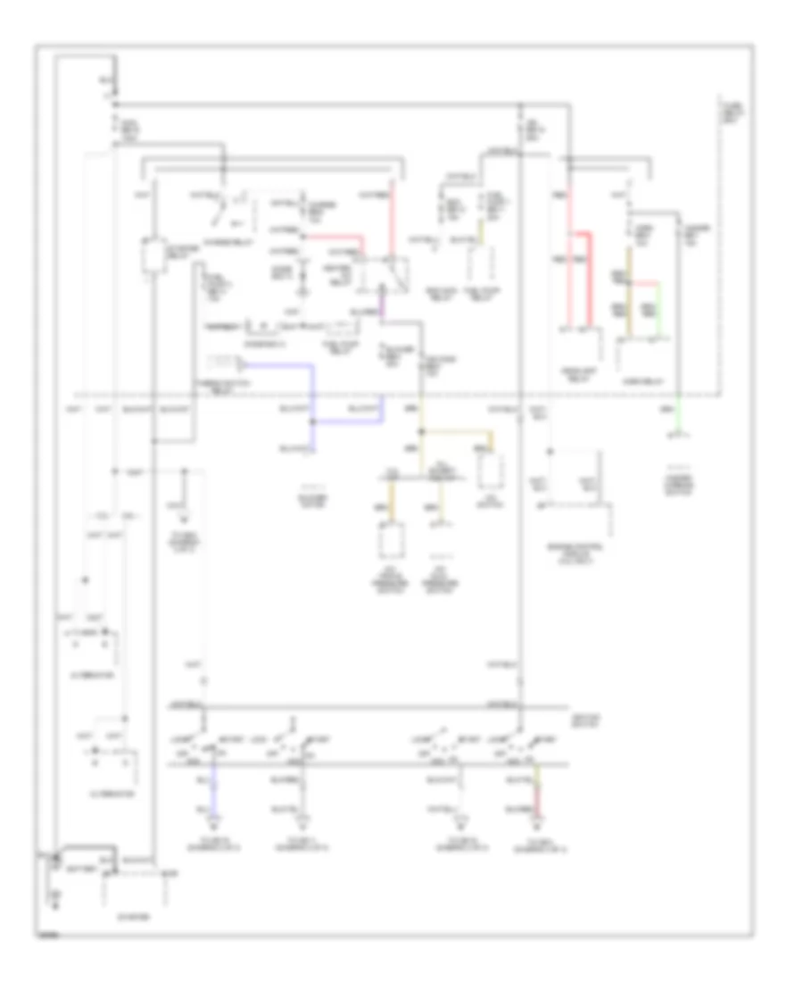 Power Distribution Wiring Diagram, Late Production (1 of 3) for Honda Passport DX 1995