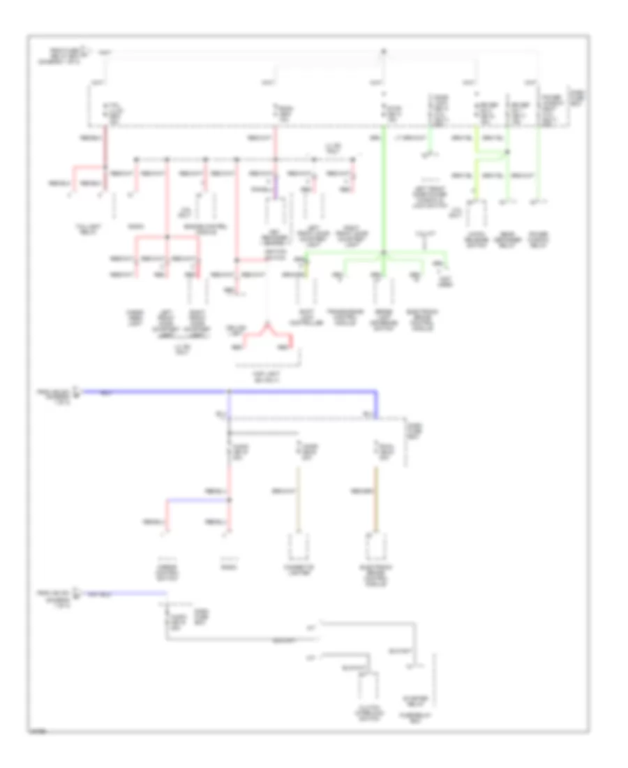 Power Distribution Wiring Diagram, Late Production (2 of 3) for Honda Passport DX 1995