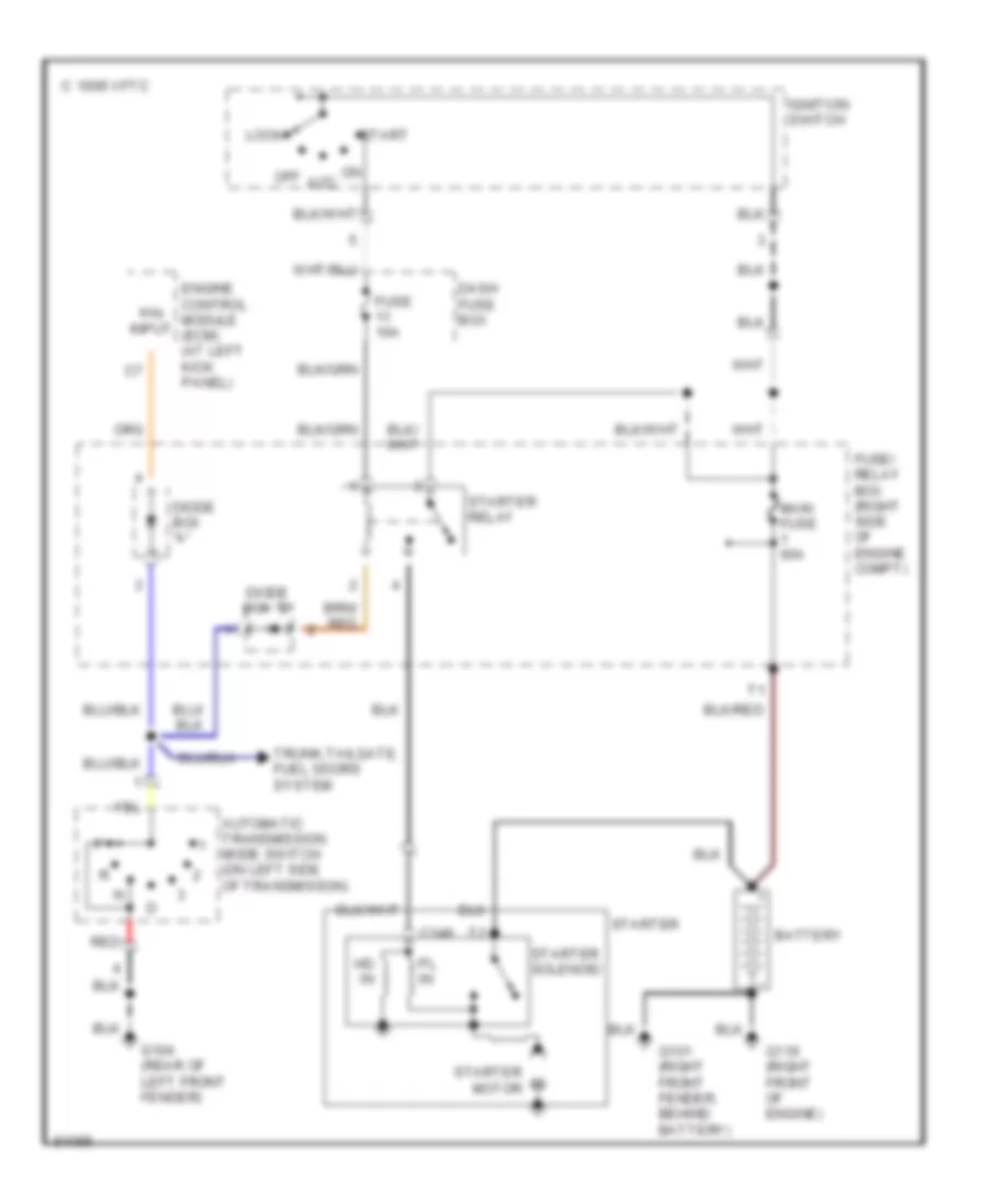 Starting Wiring Diagram A T Early Production for Honda Passport DX 1995