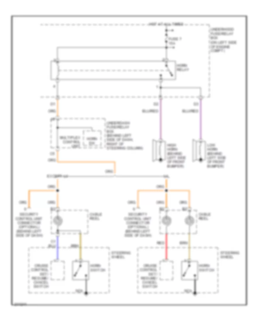 Horn Wiring Diagram for Honda CR-V SE 2005