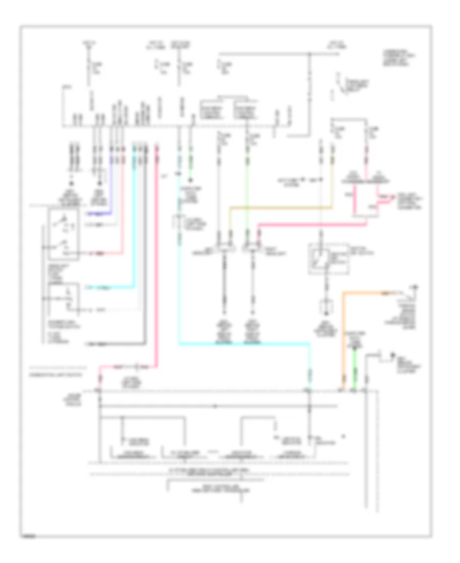 Headlamps Wiring Diagram, Except Electric Vehicle for Honda Fit EV 2014