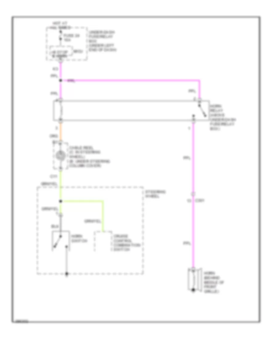 Horn Wiring Diagram, Except Electric Vehicle with Security for Honda Fit EV 2014