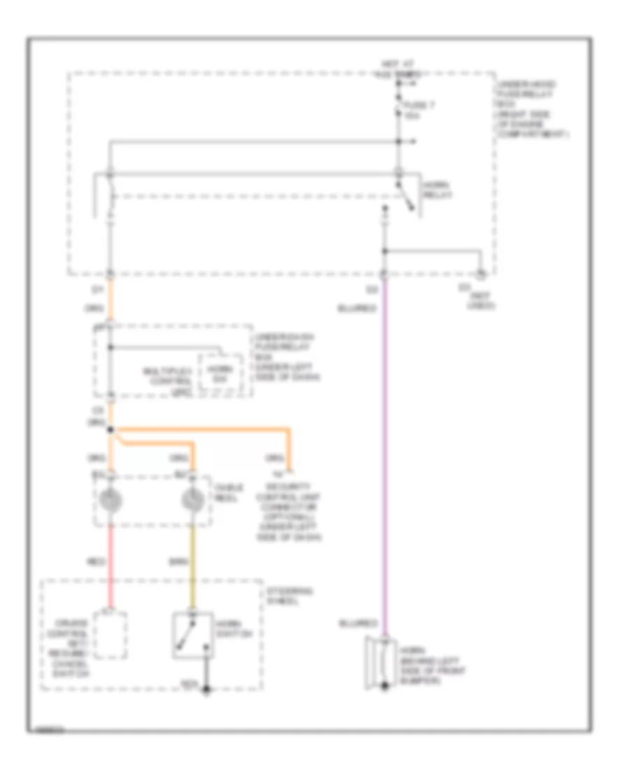 Horn Wiring Diagram Except Hybrid for Honda Civic DX 2004