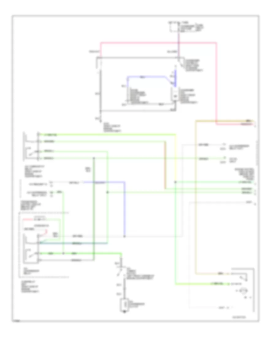 3.2L, AC Wiring Diagram, Early Production (1 of 2) for Honda Passport EX 1995