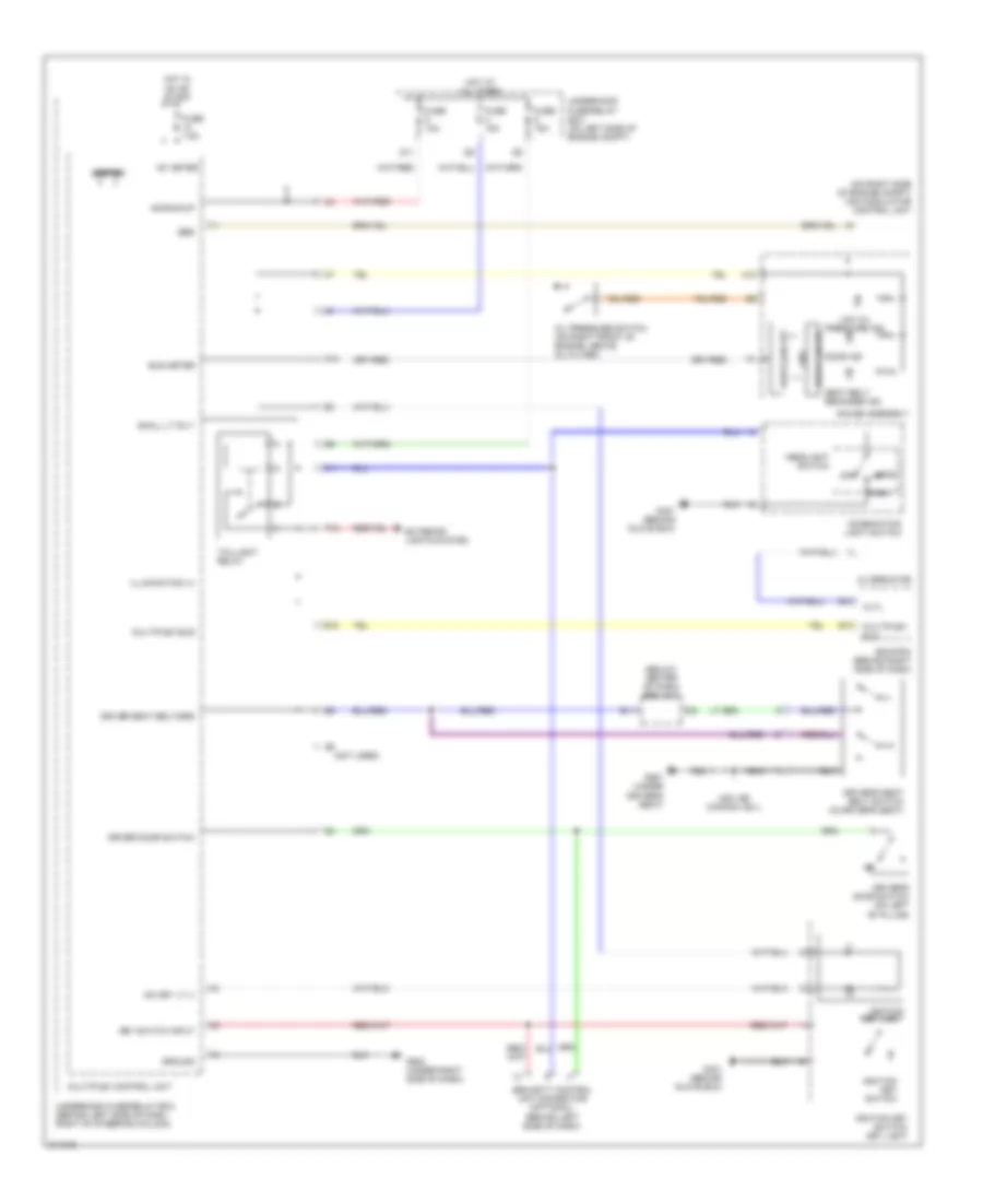 Warning Systems Wiring Diagram for Honda CR-V SE 2005