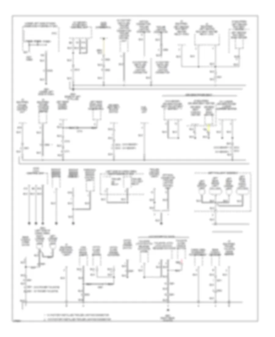Ground Distribution Wiring Diagram 4 of 5 for Honda Pilot LX 2012