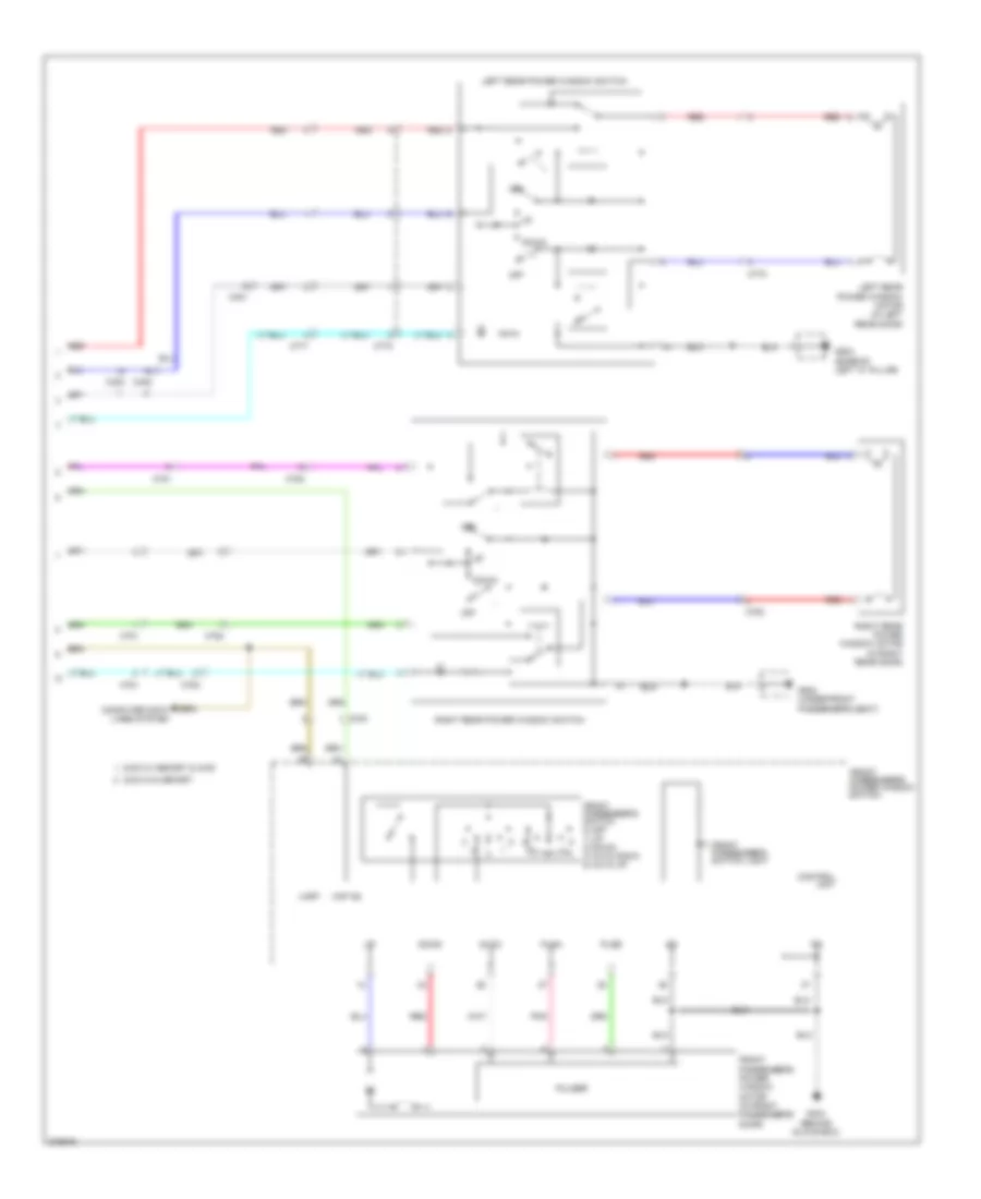Power Windows Wiring Diagram (2 of 2) for Honda Pilot LX 2012