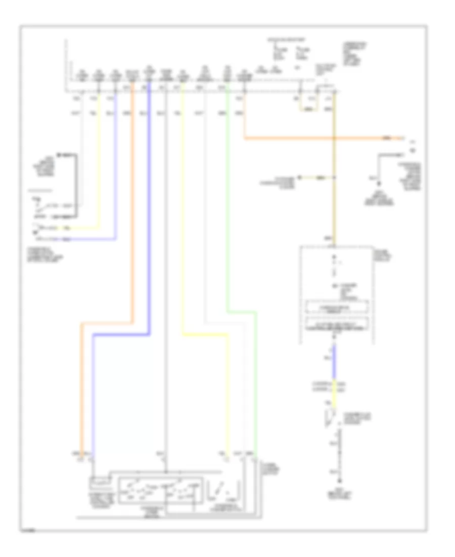 Электросхема передних стеклоочистителей дворников и омывателя лобового стекла, Купе и Седан для Honda Civic EX 2006