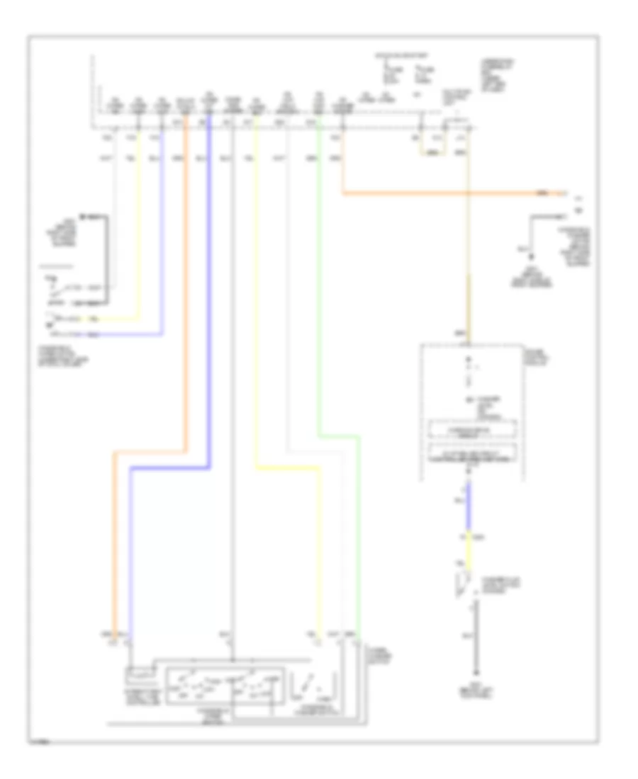 Электросхема передних стеклоочистителей дворников и омывателя лобового стекла, Гибрид для Honda Civic EX 2006