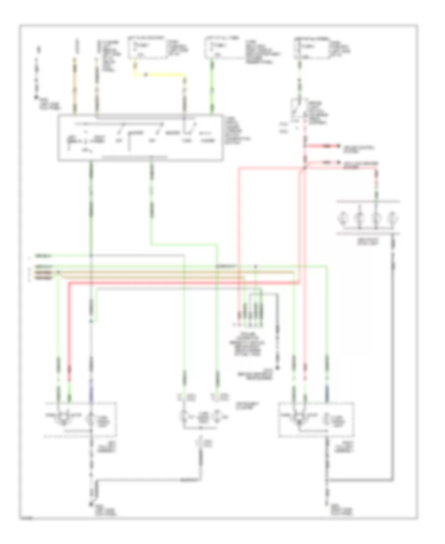 Exterior Lamps Wiring Diagram Early Production 2 of 2 for Honda Passport LX 1995