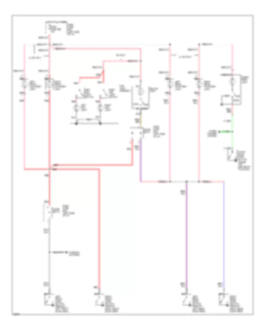 Interior Light Wiring Diagram Late Production 1 of 2 for Honda Passport LX 1995