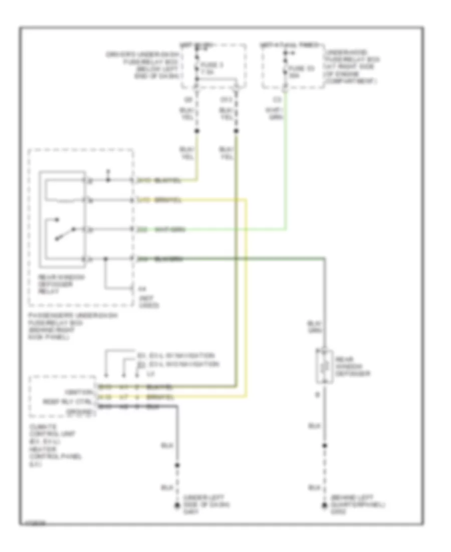 Rear Defogger Wiring Diagram for Honda Odyssey LX 2003