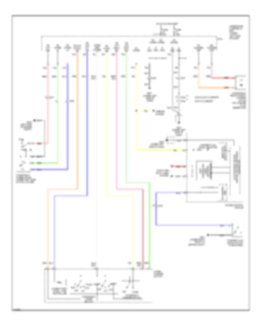 Электросхема передних стеклоочистителей дворников и омывателя лобового стекла для Honda Pilot EX 2013
