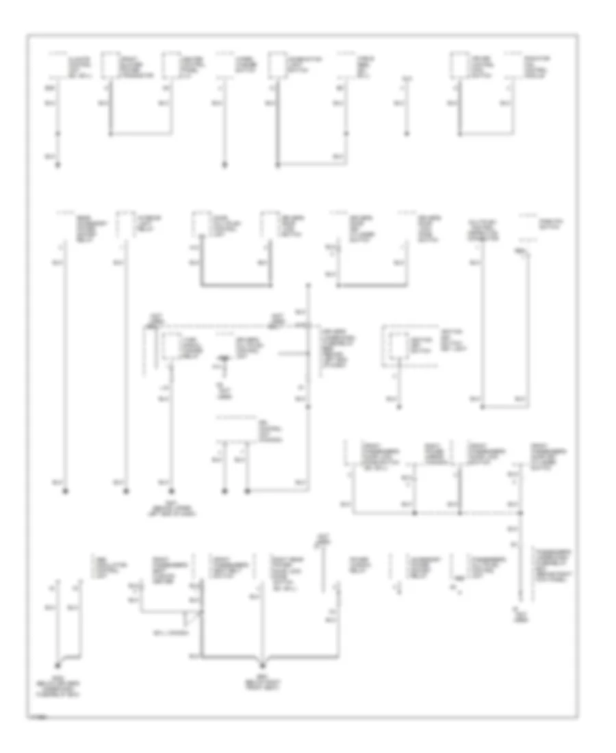 Ground Distribution Wiring Diagram (3 of 4) for Honda Pilot EX 2003