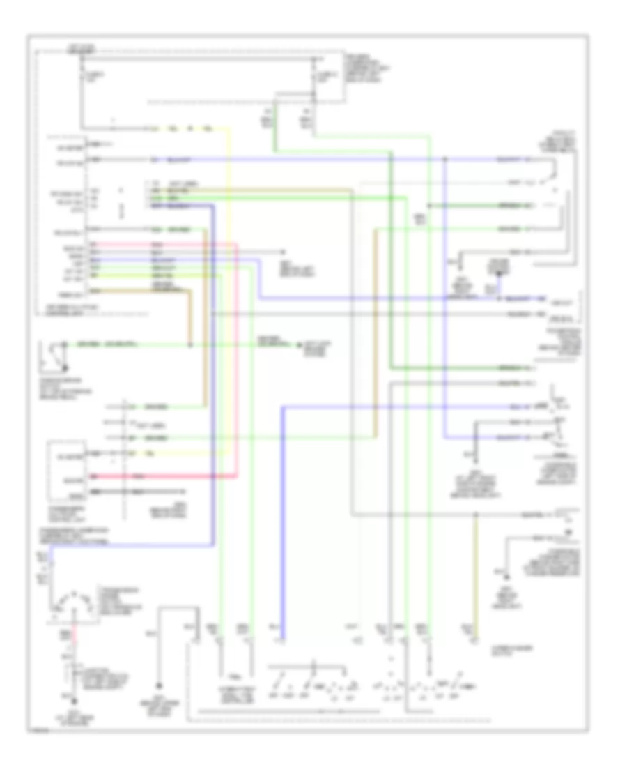 Электросхема передних стеклоочистителей дворников и омывателя лобового стекла для Honda Pilot EX 2003