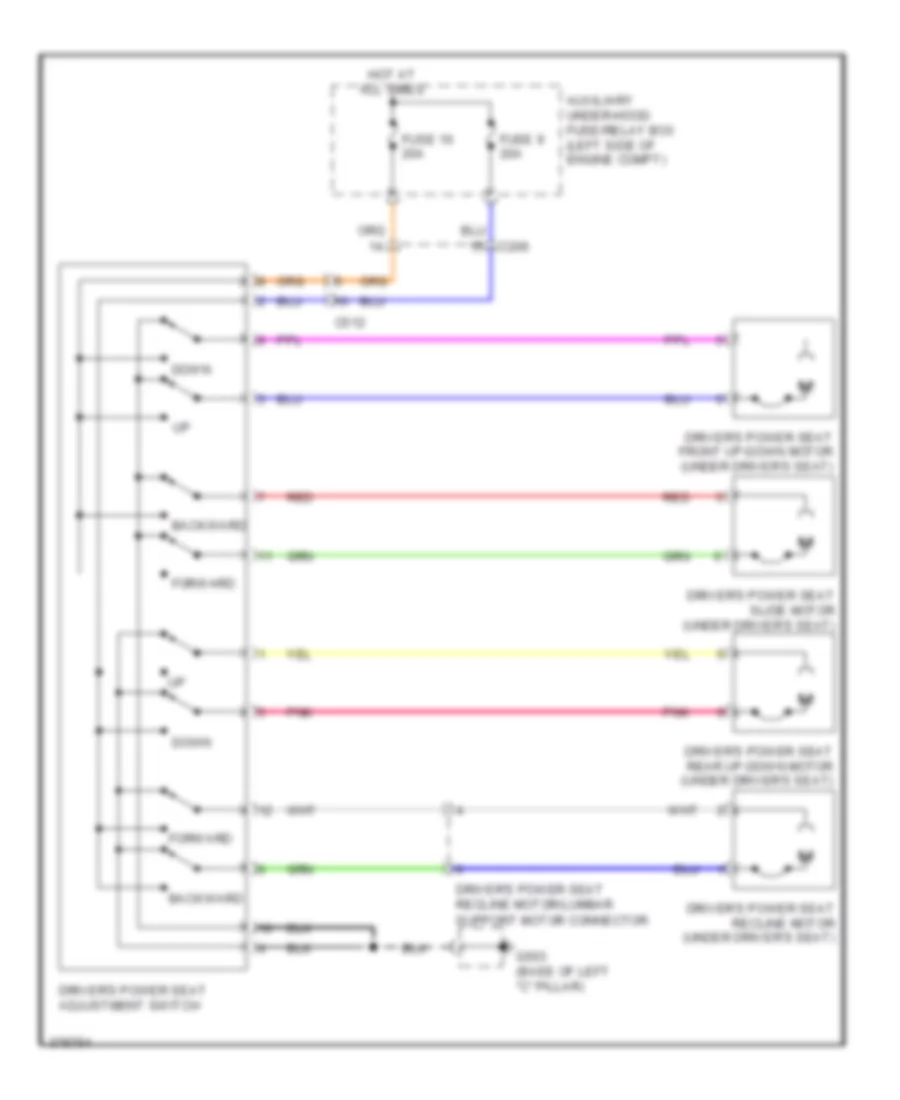 Driver Power Seat Wiring Diagram for Honda Pilot Touring 2012