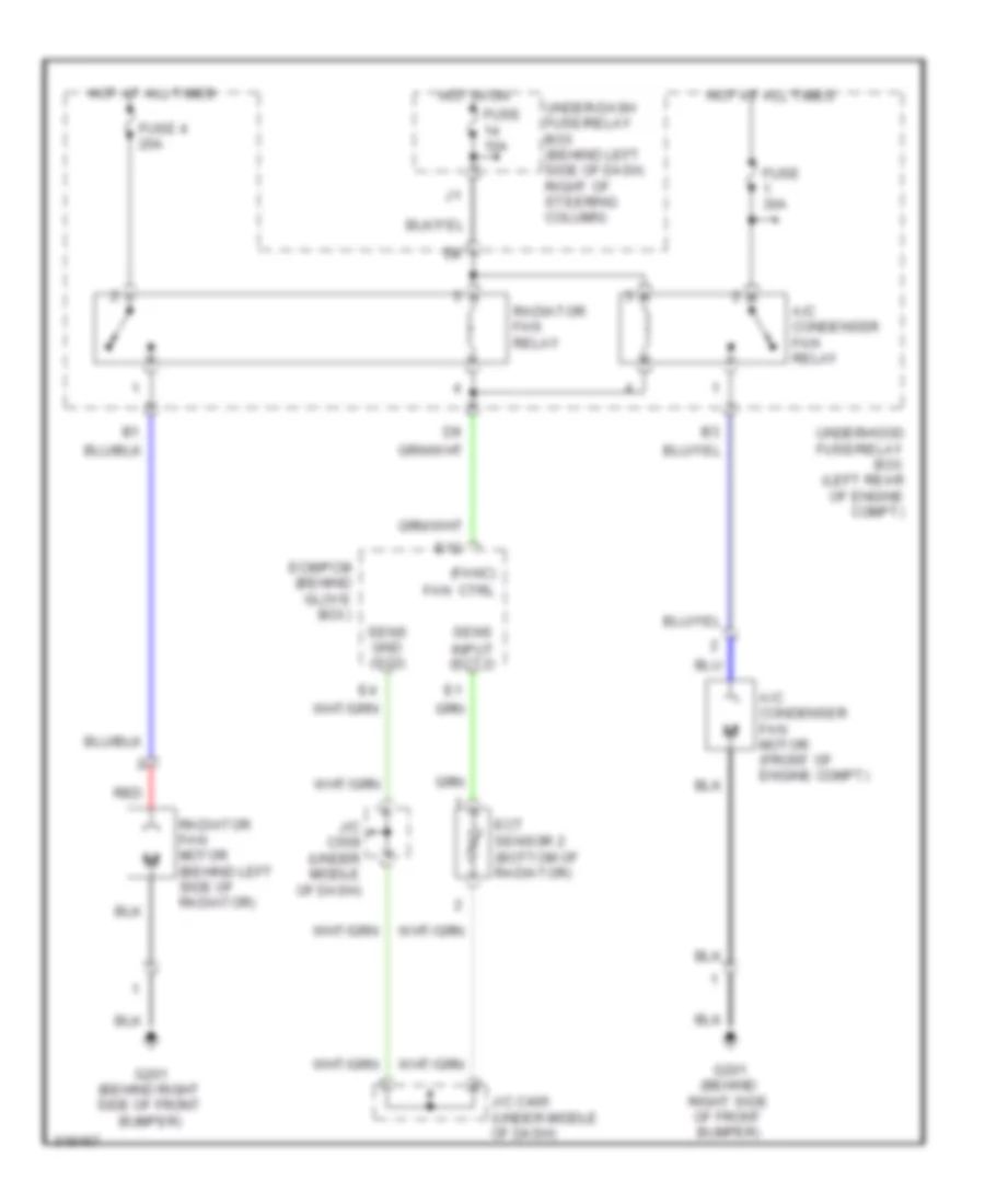 Cooling Fan Wiring Diagram for Honda Element LX 2009